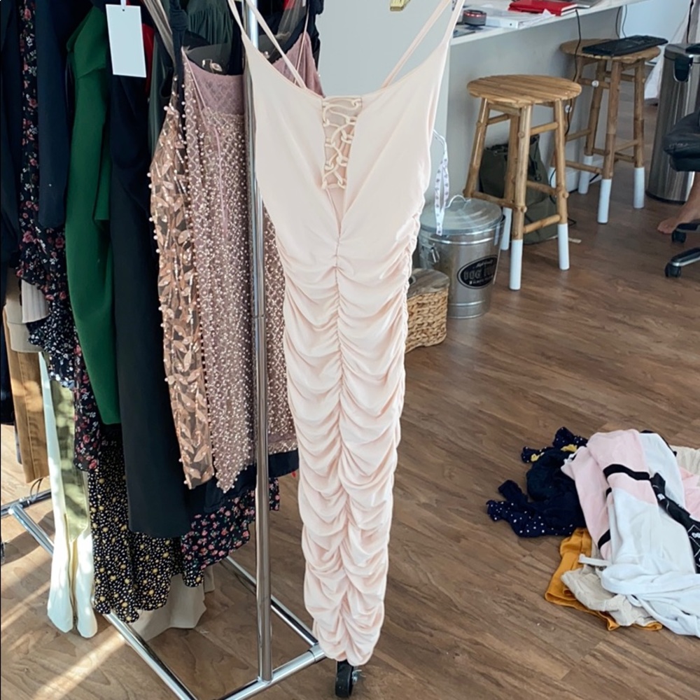 Light pink tight dress